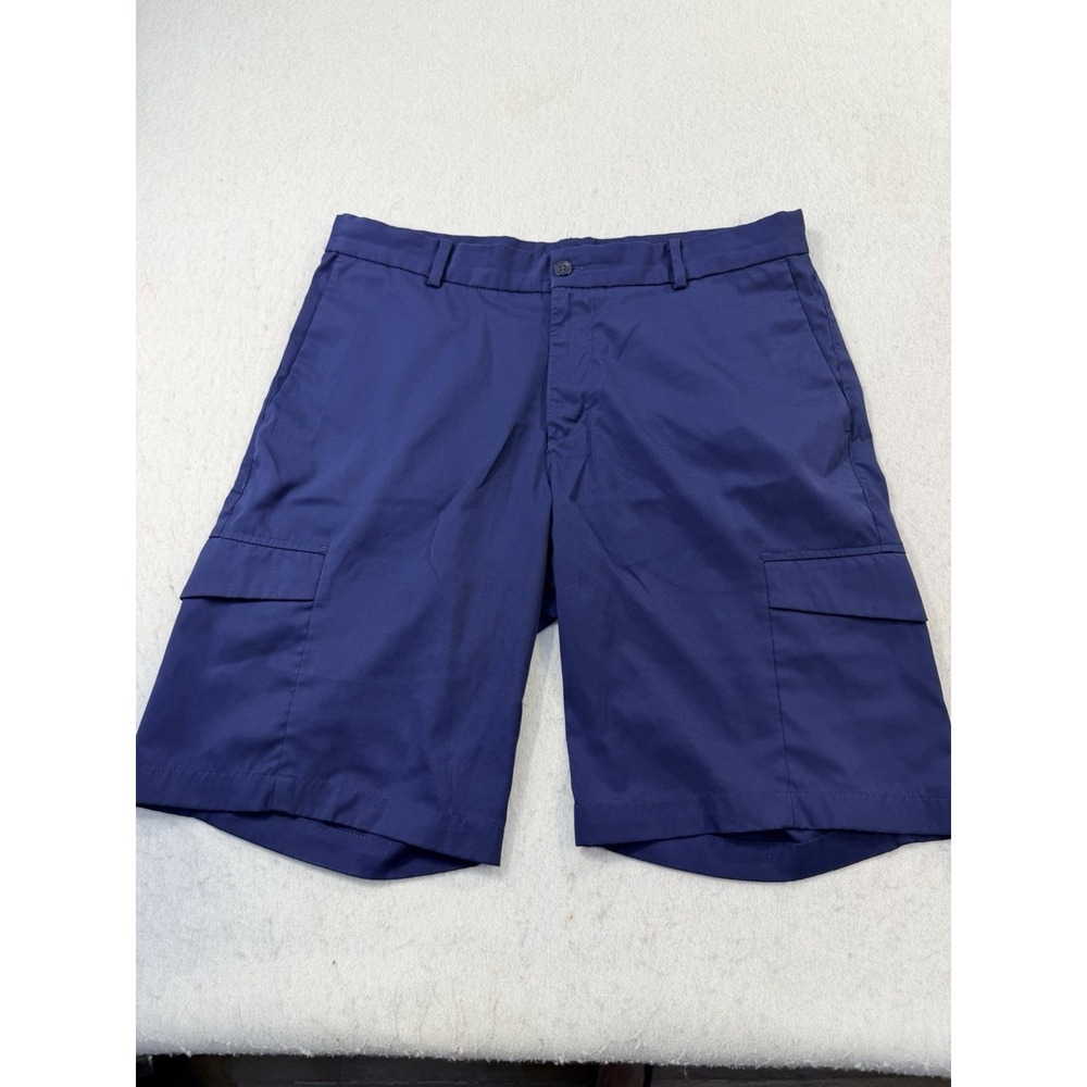 Nike Golf Shorts Mens 32 Blue Dri-FIT Cargo Moisture Wicking Flat Front Casual